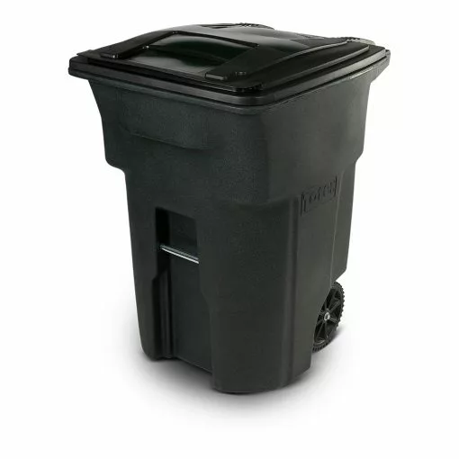 Toter Trash Cans 96-Gallon Greenstone Plastic Wheeled Trash Can with Lid -Cleaning Supplies Shop 00315850