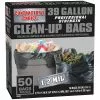 Contractor's Choice Trash Bags Contractor 50-Pack 39-Gallon Black Outdoor Plastic Construction Trash Bag -Cleaning Supplies Shop 02432060