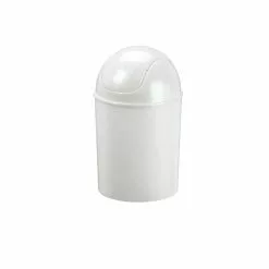 Umbra Trash Cans Can 1.5-Gallon White Plastic Trash Can with Lid