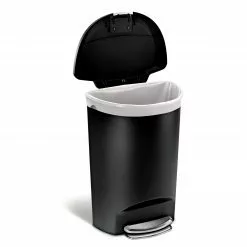 simplehuman Trash Cans 50-Liter Black Plastic Trash Can with Lid -Cleaning Supplies Shop 04860805 scaled