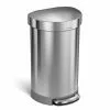 simplehuman Trash Cans 45-Liter Brushed Stainless Steel Steel Trash Can with Lid