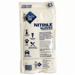 The Safety Zone 25-Count One Size Fits All Nitrile Cleaning Gloves -Cleaning Supplies Shop 07625777
