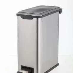 Style Selections Trash Cans 8-Liter Stainless Steel Steel Commercial Trash Can with Lid