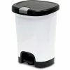 Hefty Trash Cans 7-Gallon White Plastic Touchless Trash Can with Lid -Cleaning Supplies Shop 07657011