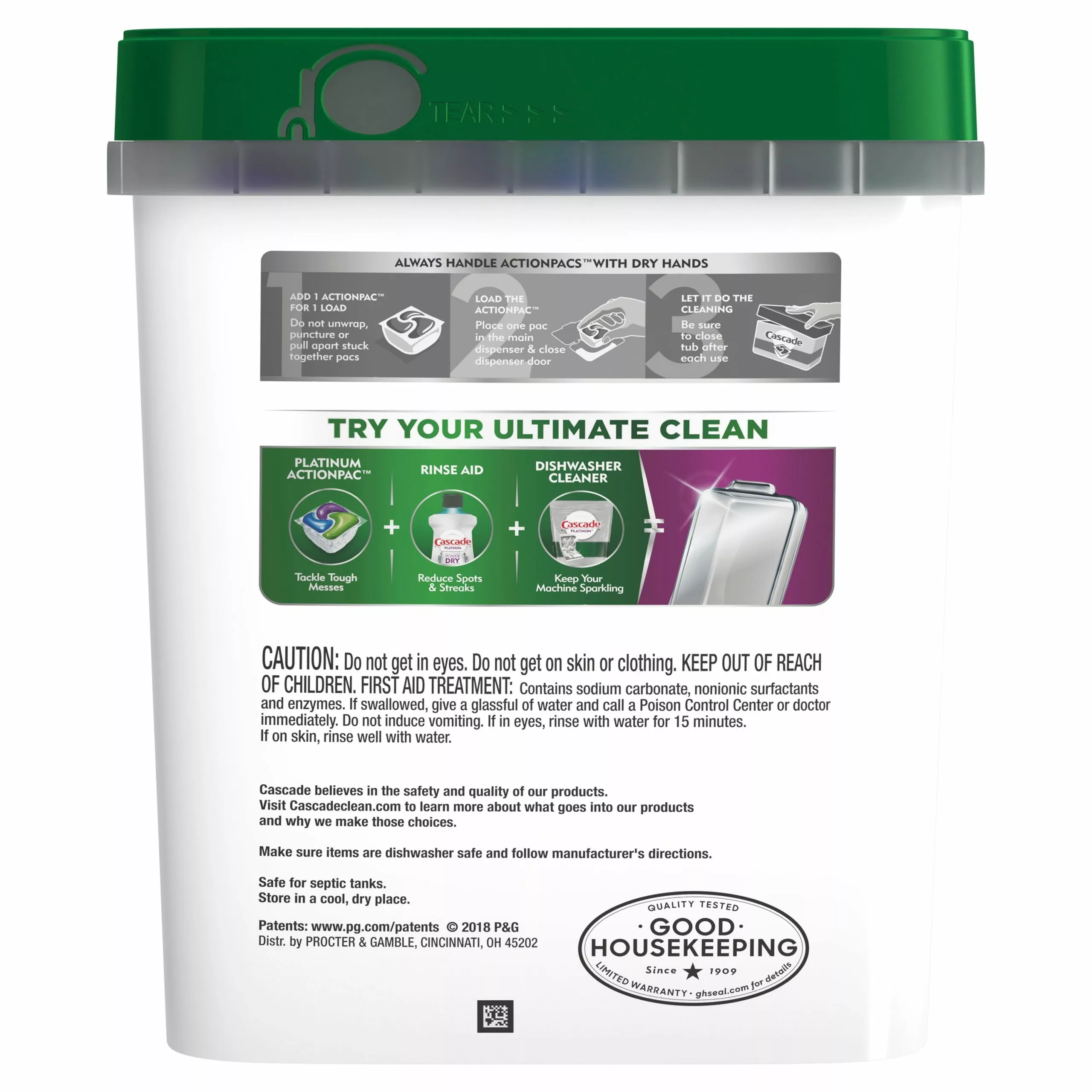 Cascade Platinum ActionPacs 62-Count Fresh Dishwasher Detergent 4 Cascade Platinum ActionPacs 62-Count Fresh Dishwasher Detergent - Image 2
