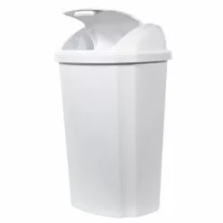 Hefty Trash Cans 13.5-Gallon White Plastic Trash Can with Lid 9 Hefty Trash Cans 13.5-Gallon White Plastic Trash Can with Lid -Cleaning Supplies Shop 09464497