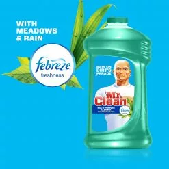 Mr. Clean All-Purpose Cleaners Multi-surface with Febreze 128-fl oz Meadows and Rain Disinfectant Liquid All-Purpose Cleaner -Cleaning Supplies Shop 09968992