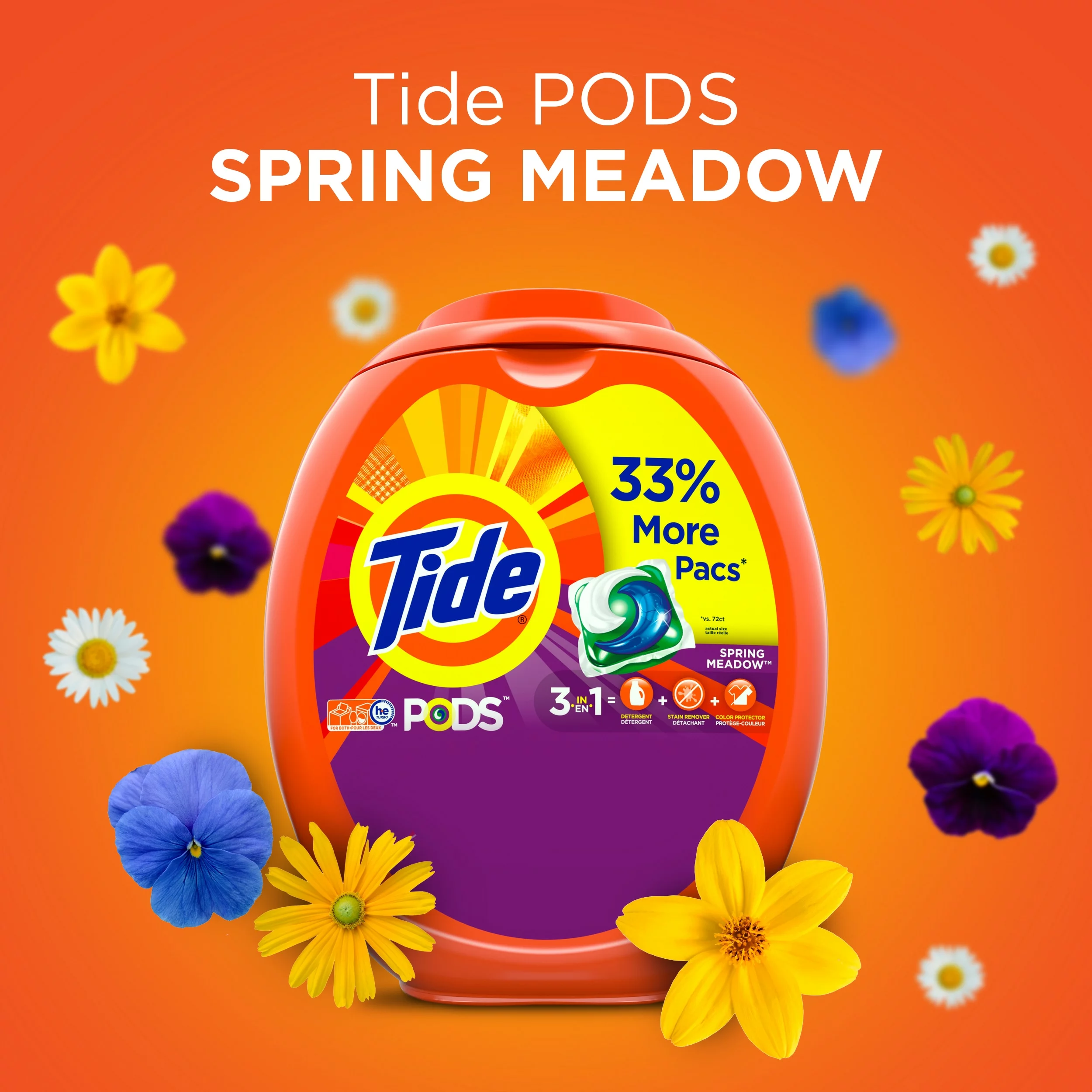 Tide Pods 96-Count Spring Meadow HE Laundry Detergent 7 Tide Pods 96-Count Spring Meadow HE Laundry Detergent - Image 5