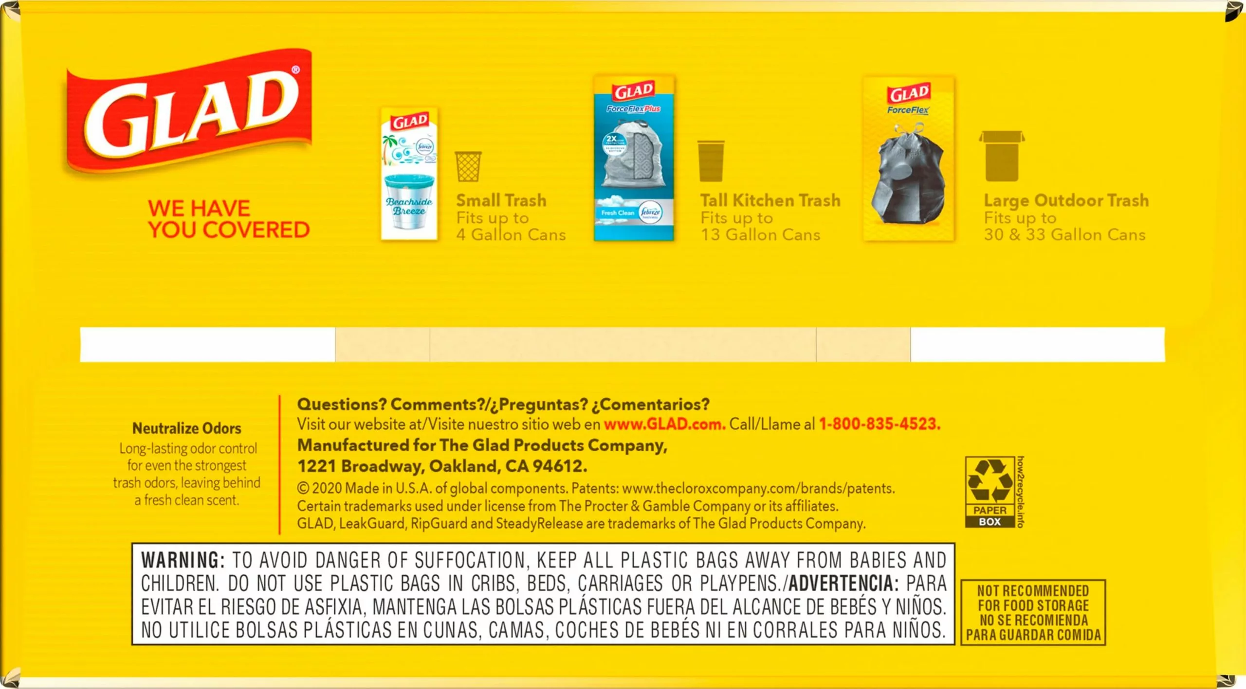 Glad Trash Bags 100-Pack 13-Gallon Fresh Clean Gray Plastic Kitchen Trash Bag 5 Glad Trash Bags 100-Pack 13-Gallon Fresh Clean Gray Plastic Kitchen Trash Bag - Image 3