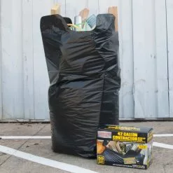 Contractor's Choice Trash Bags Contractor 50-Pack 42-Gallon Black Outdoor Plastic Construction Trash Bag 7 Contractor's Choice Trash Bags Contractor 50-Pack 42-Gallon Black Outdoor Plastic Construction Trash Bag -Cleaning Supplies Shop 10882822