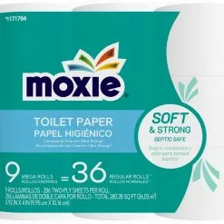 MOXIE 9 Mega Roll Toilet Paper 9-Pack Toilet Paper