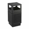 Safco Trash Cans 38-Gallon Black Plastic Commercial Touchless Trash Can with Lid -Cleaning Supplies Shop 13799220