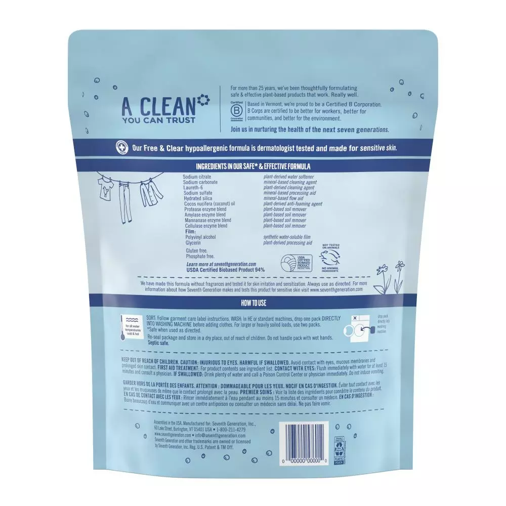 Seventh Generation 45-Count Unscented HE Laundry Detergent 4 Seventh Generation 45-Count Unscented HE Laundry Detergent - Image 2