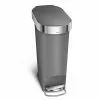 simplehuman Trash Cans 40-Liter Grey Plastic Steel Trash Can with Lid 2 simplehuman Trash Cans 40-Liter Grey Plastic Steel Trash Can with Lid -Cleaning Supplies Shop 17898438 scaled