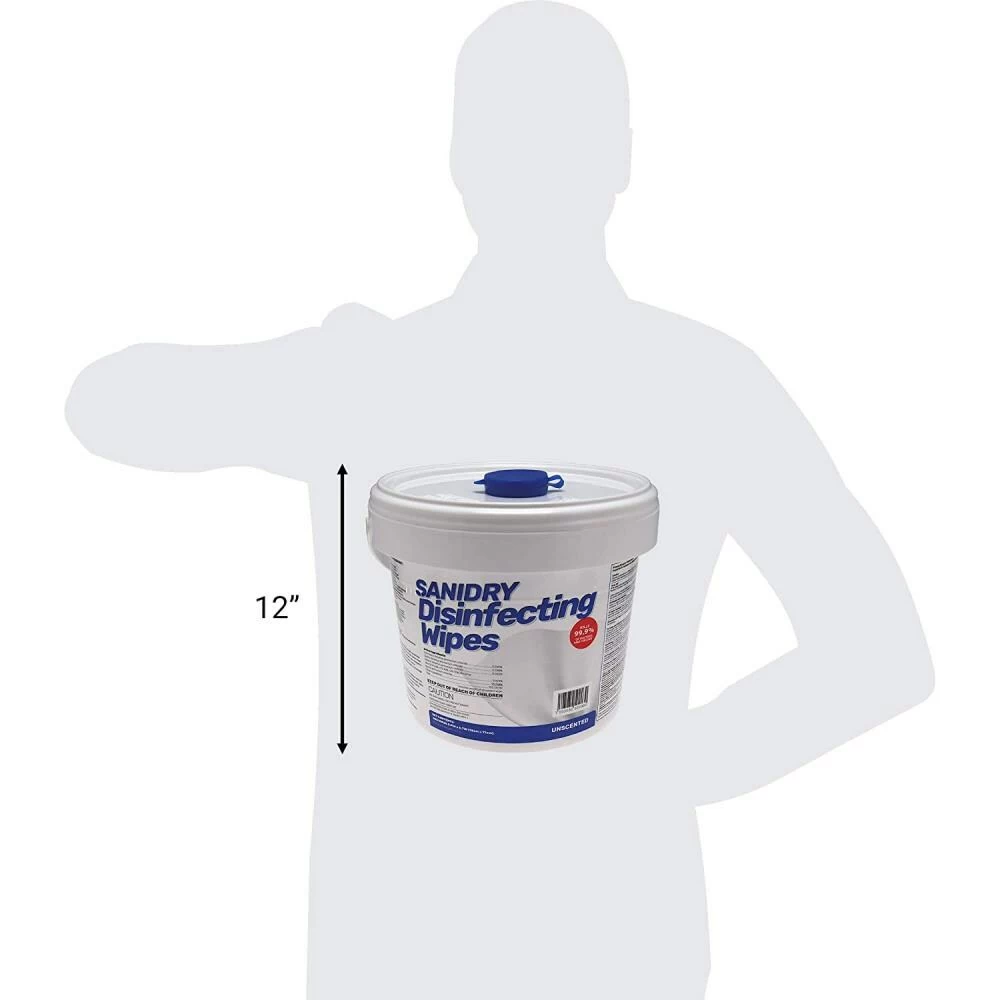 Sanidry All-Purpose Cleaners 300-Count Unscented Disinfectant Wipes All-Purpose Cleaner 8 Sanidry All-Purpose Cleaners 300-Count Unscented Disinfectant Wipes All-Purpose Cleaner - Image 6