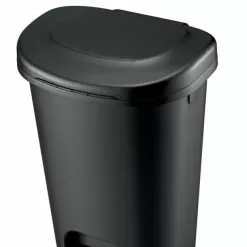 Rubbermaid Trash Cans 13-gal Black Step-On Wastebasket